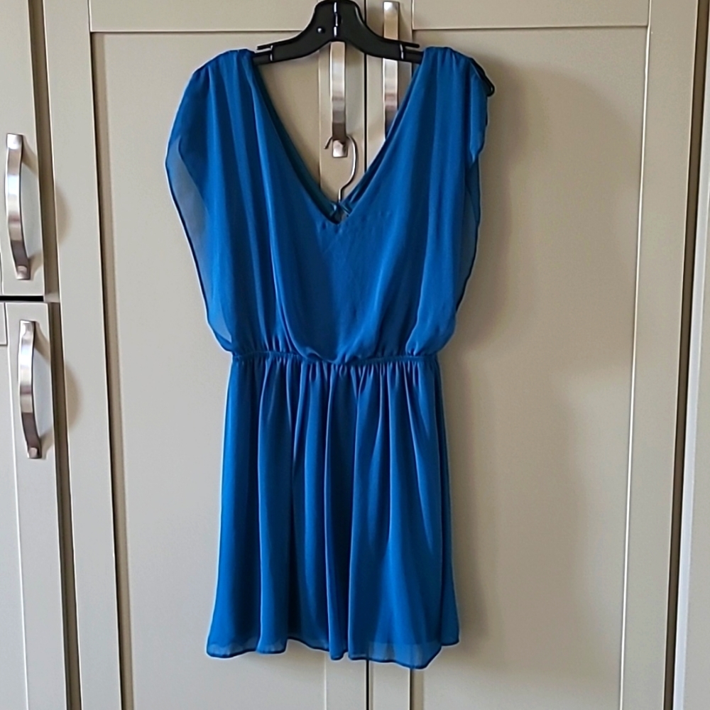 Teal chiffon dress. European size 2